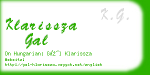 klarissza gal business card
